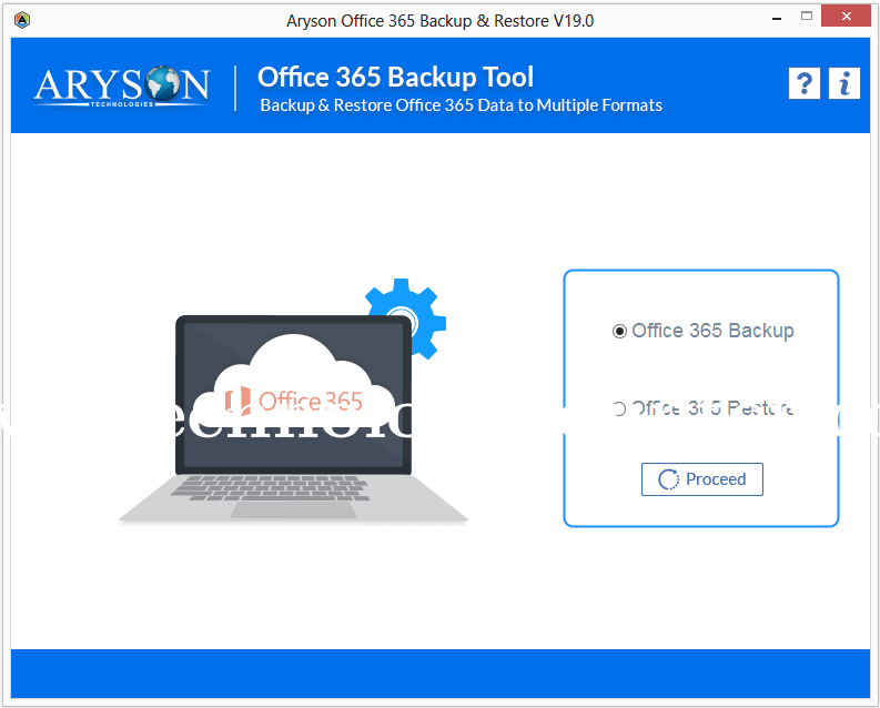 Aryson Office 365 Backup And Restore Screenshots